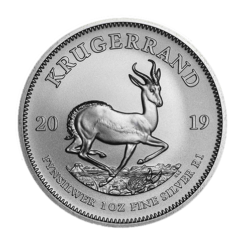 Zilveren Krugerrand munt 1 troy ounce 