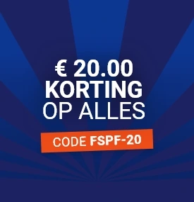 € 20.00 korting op alles!