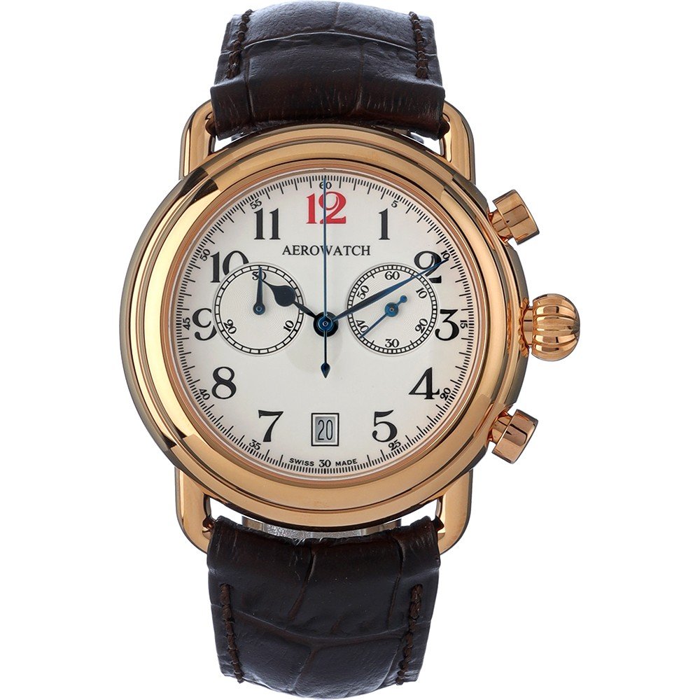 Aerowatch 1942 83926-RO04 1942 Chrono Q Horloge