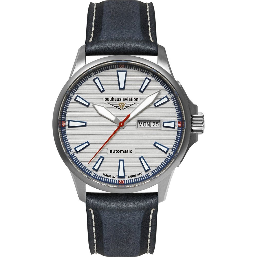 Bauhaus 2862-1 Aviation Iron Annie automatisch horloge 42 mm
