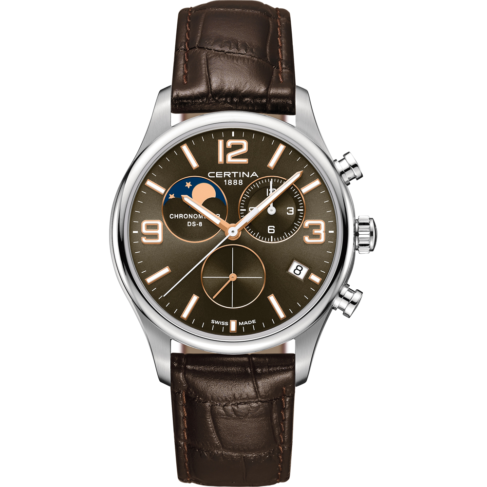 Certina DS-8 C0334601608700 DS-8 Chronograph Moonphase Horloge
