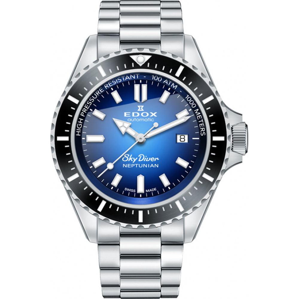 Edox Neptunian 80120-3NM-BUIDN Skydiver Neptunian Horloge