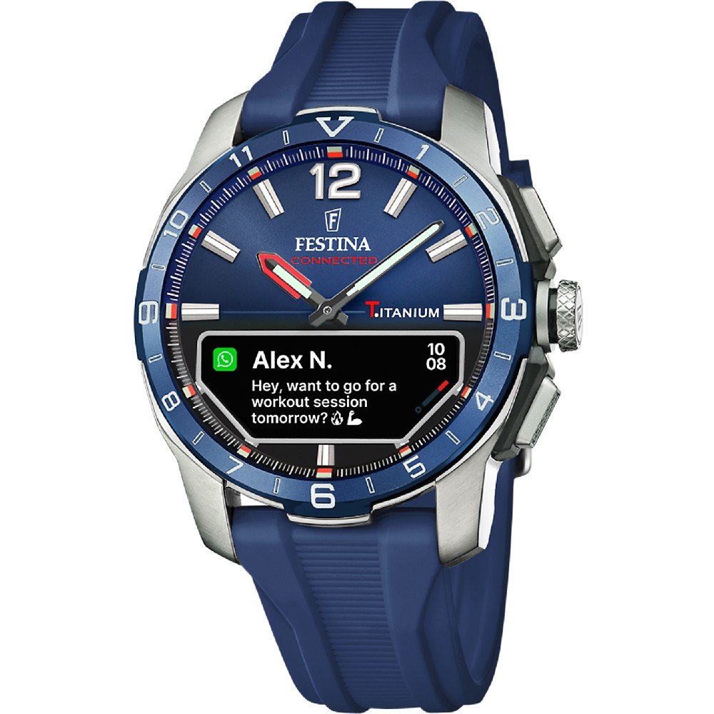 Festina Smartwatch Connected D Quartzhorloge, horloge, herrenuur, stappenteller, wereldtijd, stopwatchfunctie