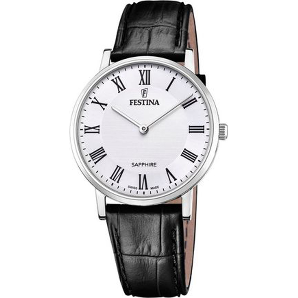 Festina Kwartshorloge Swiss Made Collection Armbanduhr, herenhorloge, dameshorloge, leren band, saffierglas, Swiss Made