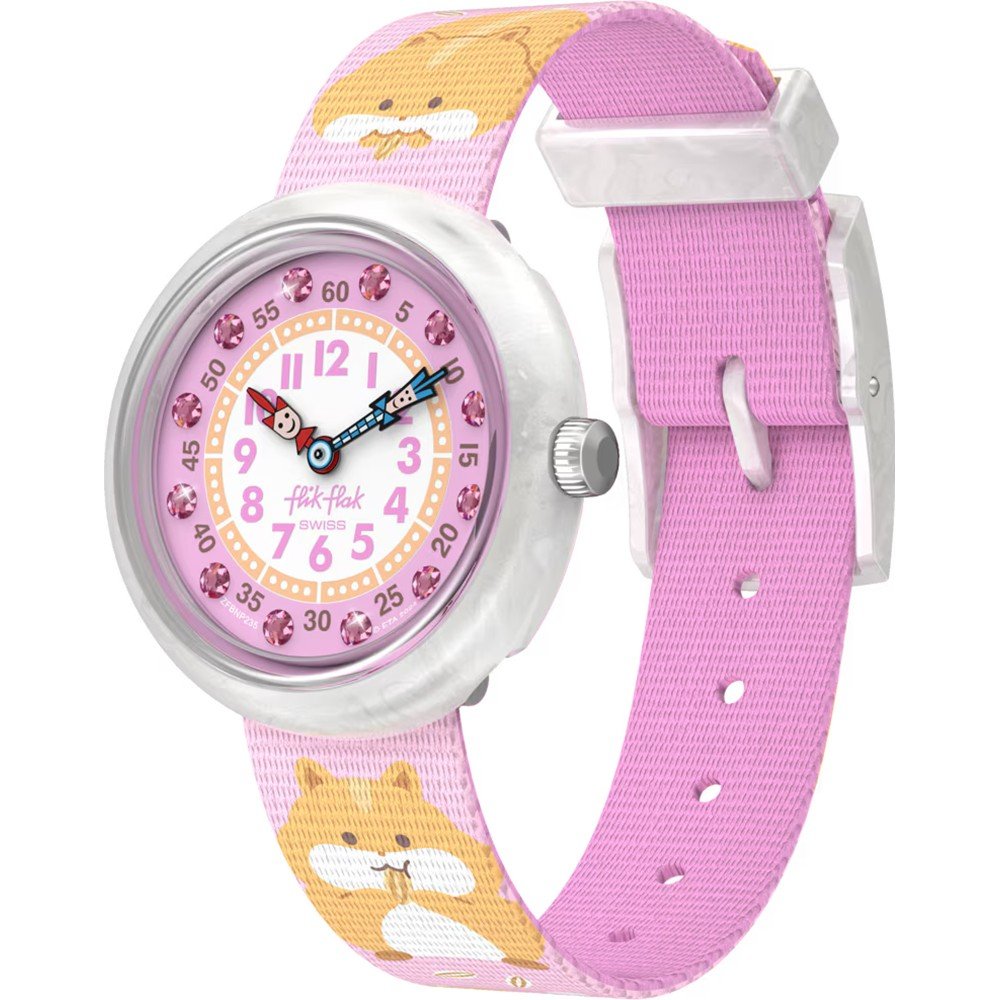 Flik Flak 3+ Story Time FBNP235 Cuddly Hamster Horloge