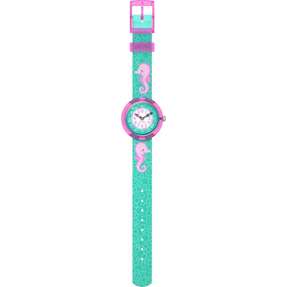 Flik Flak 3+ Story Time FBNP256 Bubbly Seahorse Horloge