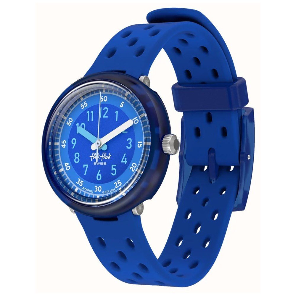 Flik Flak 7+ Power Time FCNP002 Bubbly Hours - Fizz in blue Horloge