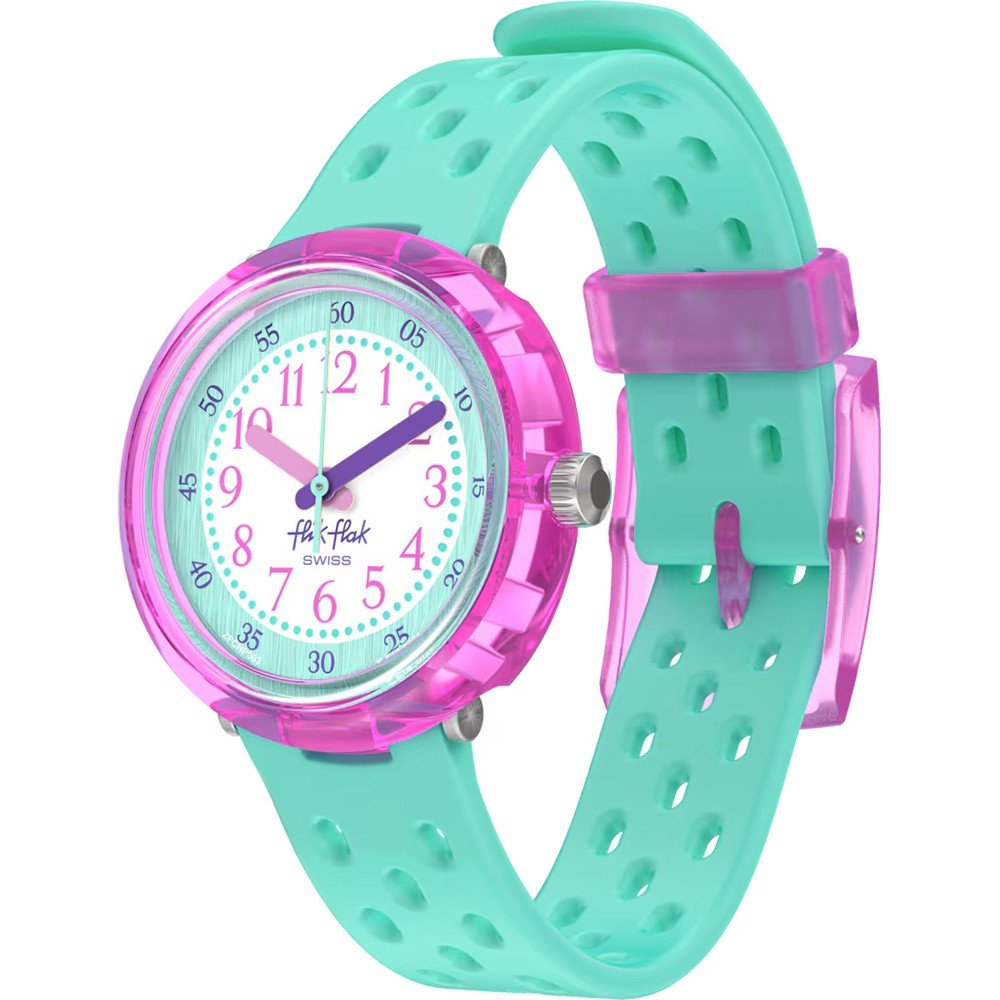Flik Flak 7+ Power Time FCNP003 Bubbly Hours - Fizz in Mint Horloge