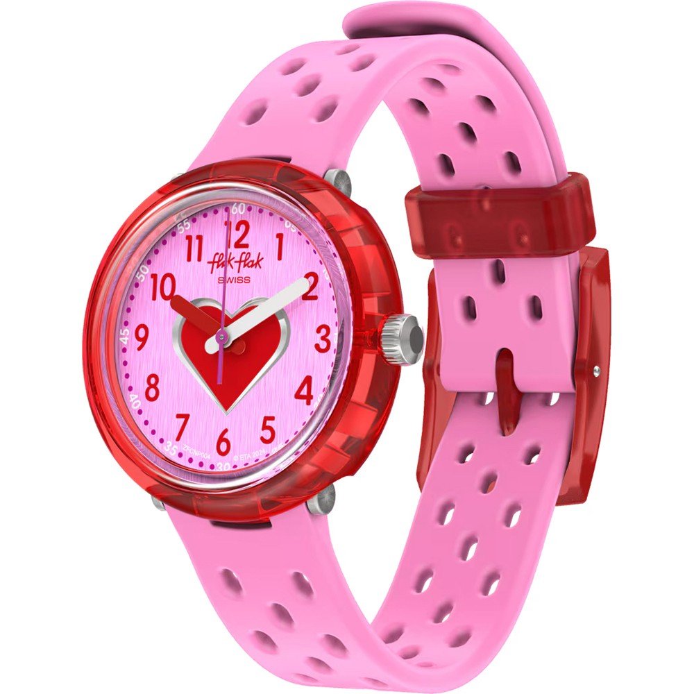 Flik Flak 7+ Power Time FCNP004 Bubbly Hours - Fizz in Pink Horloge