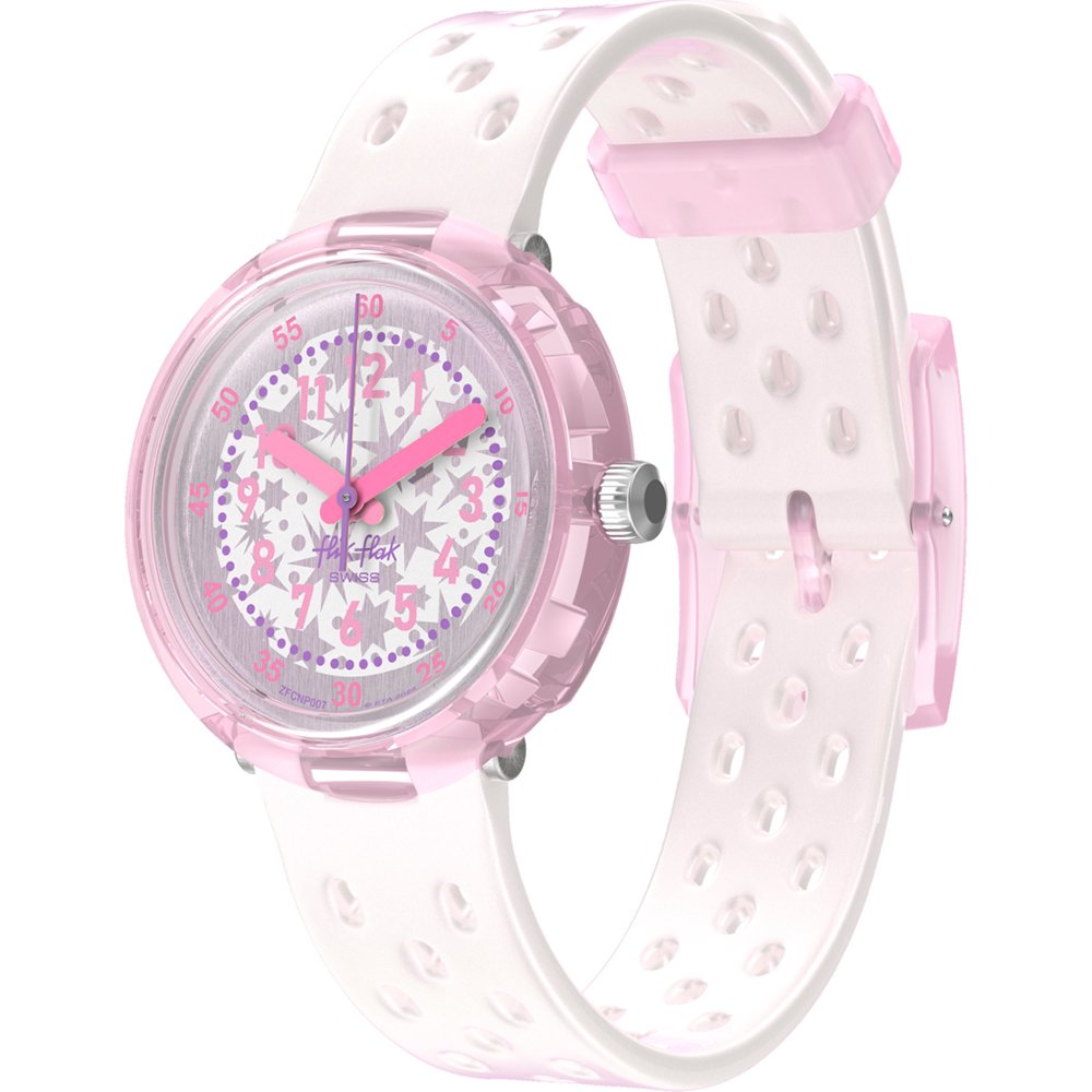 Flik Flak 7+ Power Time FCNP007 Fizz in pearl Horloge