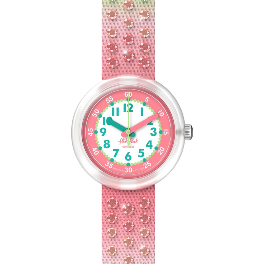 Flik Flak 5+ Power Time FPNP179 Sparly Melon Horloge