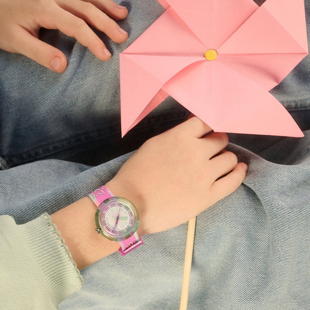Flik Flak 5+ Power Time FPNP183 Flip it pink! Horloge