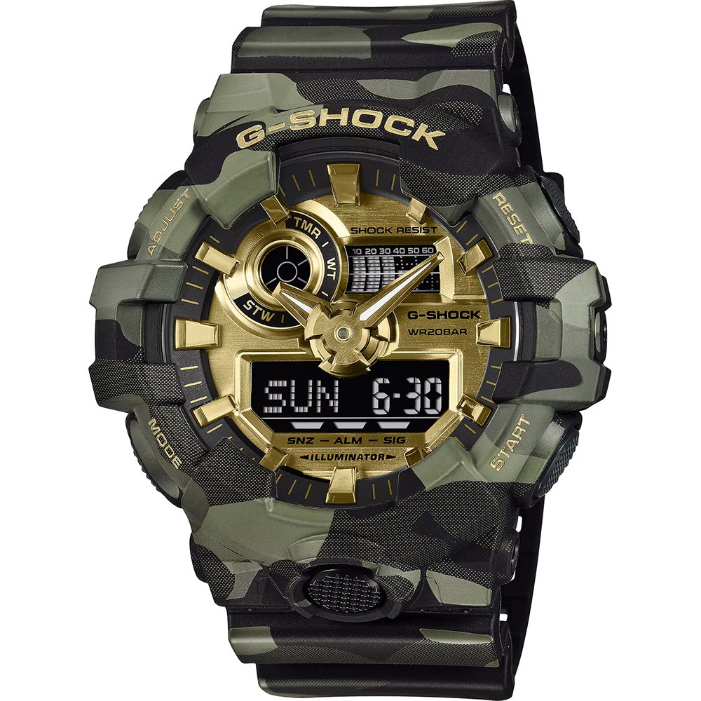 G-Shock Classic Style GA-700CMG-3AER GA-700 Bold Camo Horloge