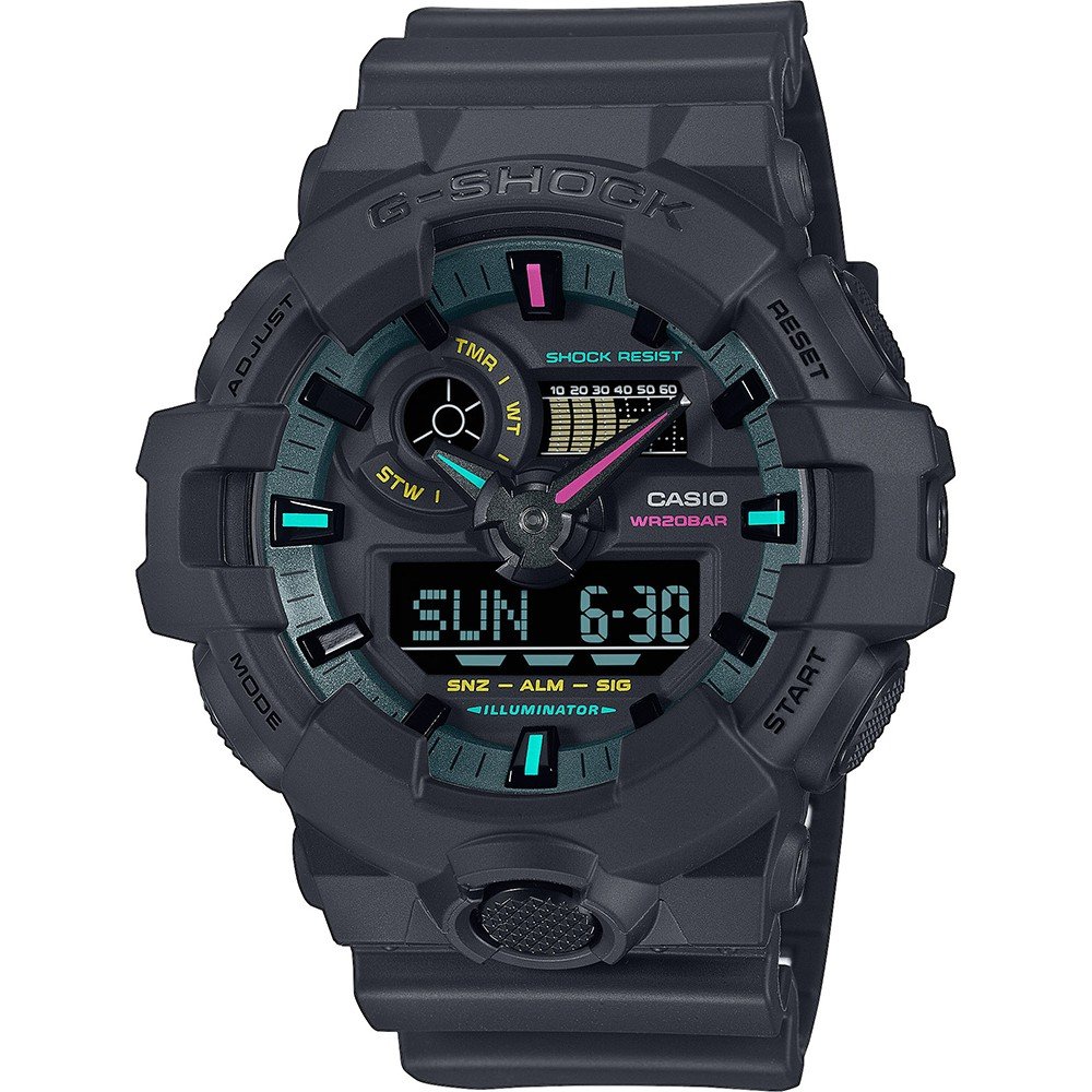 G-Shock Classic Style GA-700MF-1AER Multi Fluorescent Accents Horloge