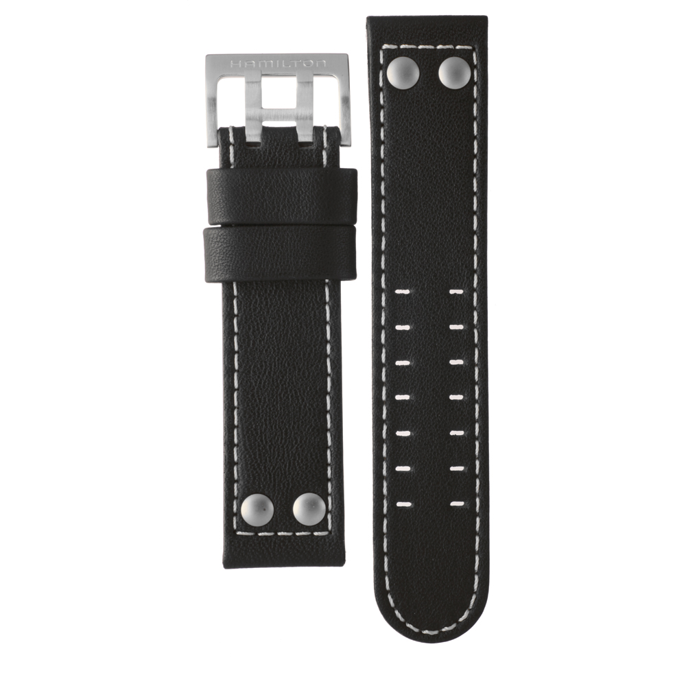 Hamilton Straps H690.706.100 Khaki Officer Horlogeband