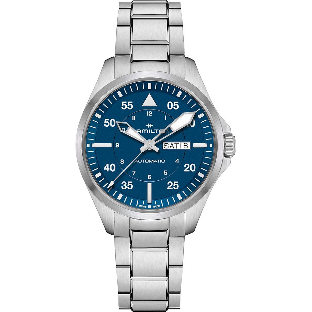 Hamilton Khaki Aviation H64635140 Khaki Pilot Day-Date Horloge