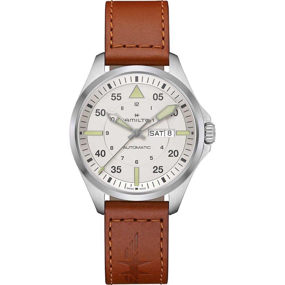 Hamilton Khaki Aviation H64635550 Khaki Pilot Day-Date Horloge