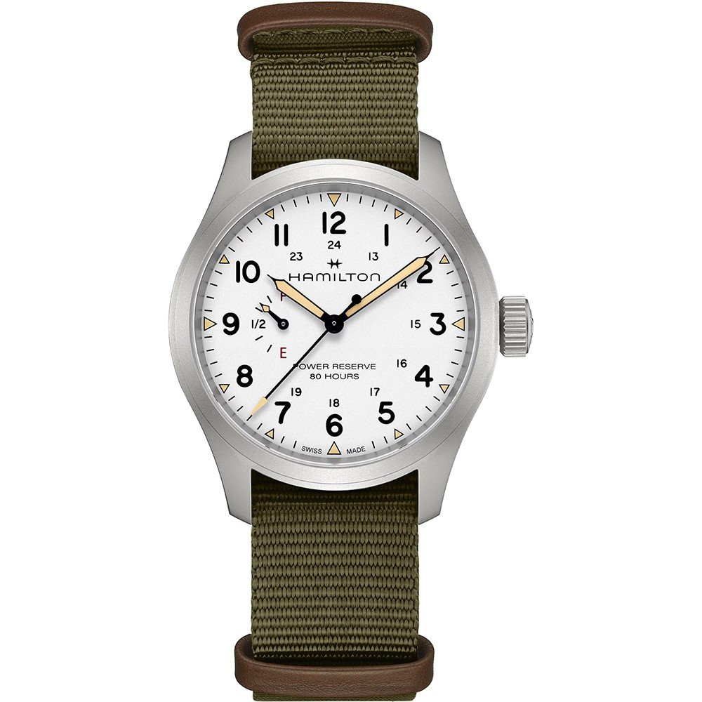 Hamilton Field H69509910 Khaki Field Mechanical Power Reserve Horloge