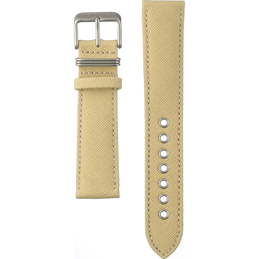 Hamilton Straps H694.694.100 Khaki Horlogeband