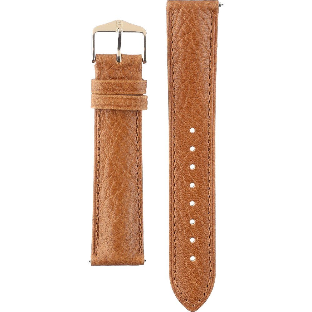Hirsch 01009010-1-18 Camelgrain Horlogeband