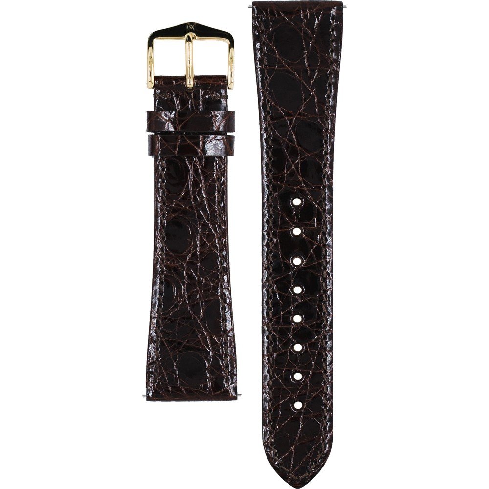 Hirsch 01808010-1-22 Genuine Croco Horlogeband