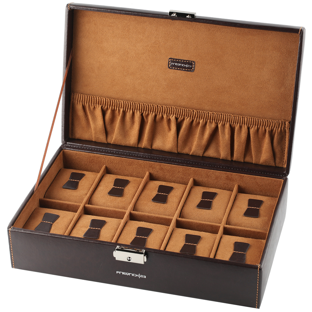 HWG bond-10-Brown2 Watch storage box Horlogekisten