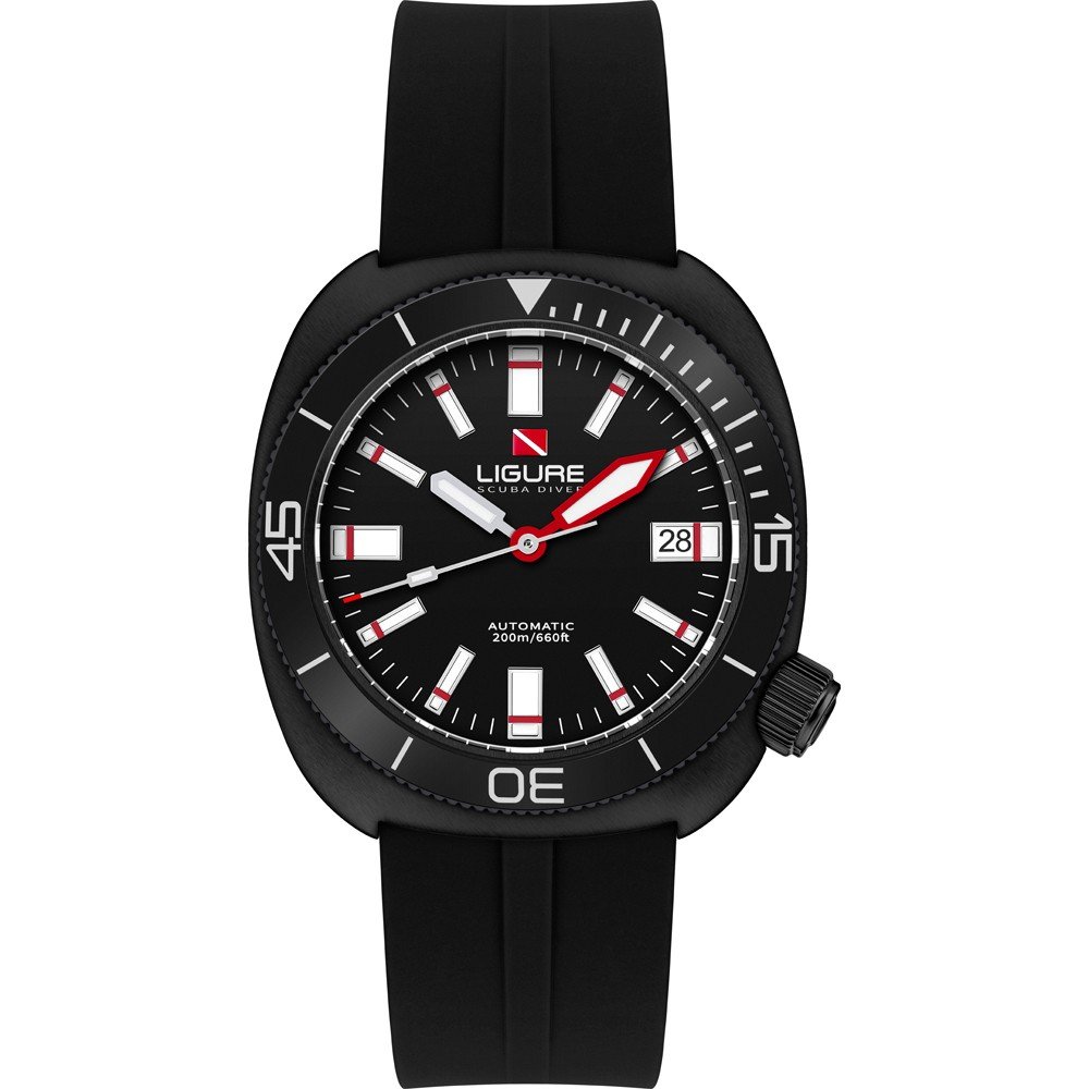 Ligure LWT21005N Tartaruga ‘Nero di seppia’ Horloge
