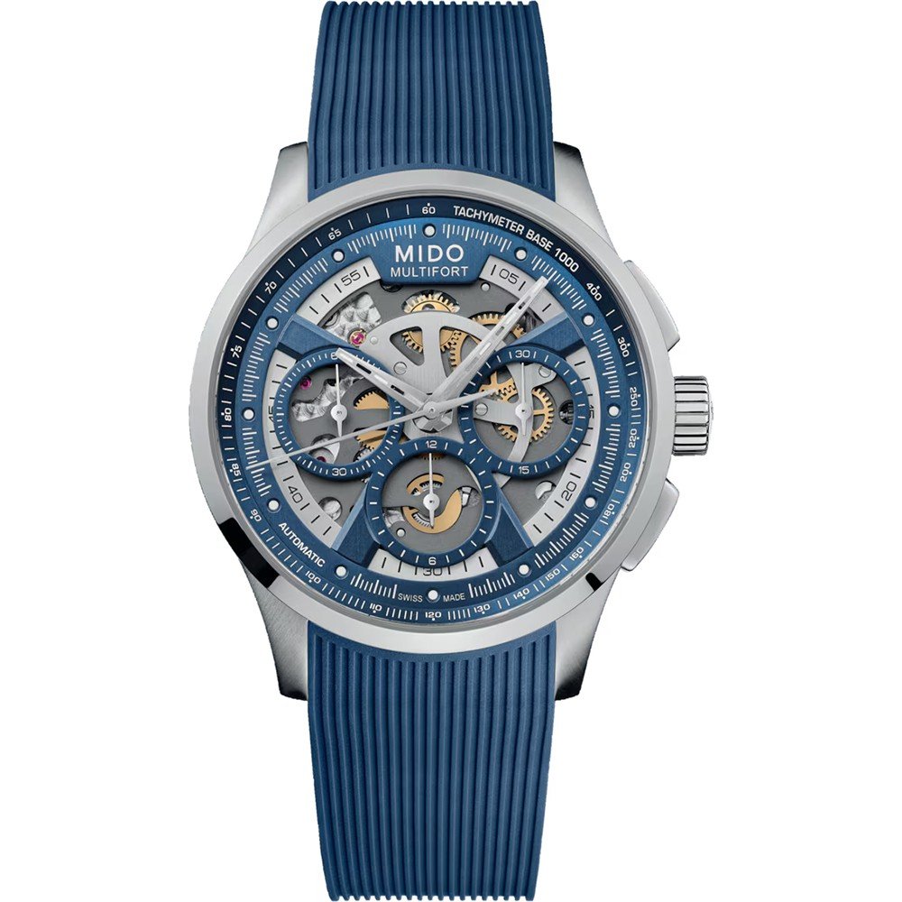 MIDO Multifort M0386621704000 Multifort Skeleton Chronograph Horloge