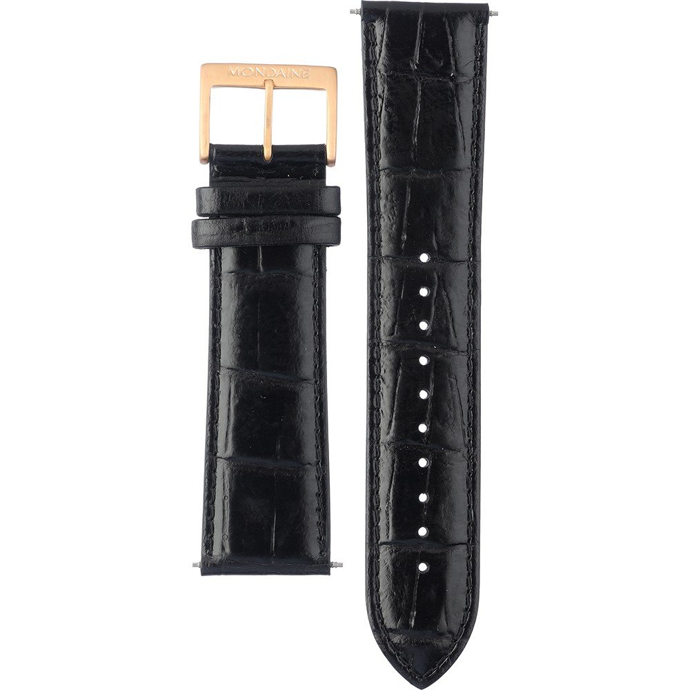 Mondaine FC8222.20R Black & Rose Gold Horlogeband