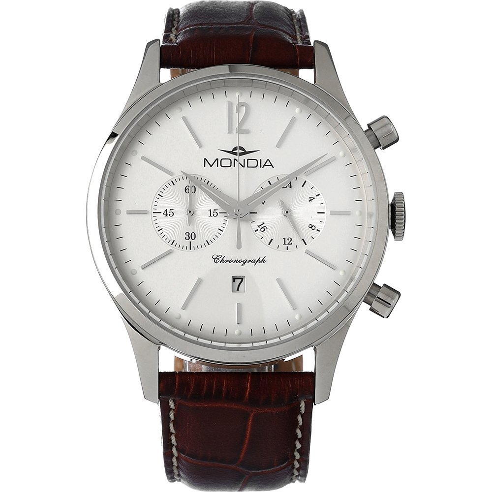 Mondia MI-6564-SS-SLAR-BR-CP Madison Horloge