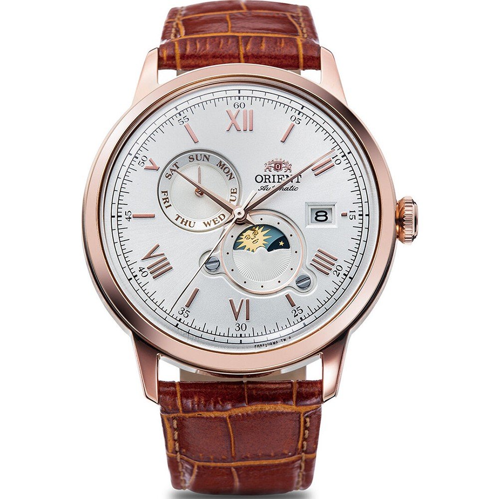 Orient Bambino RA-AK0801S30B Bambino Sun Moon Horloge