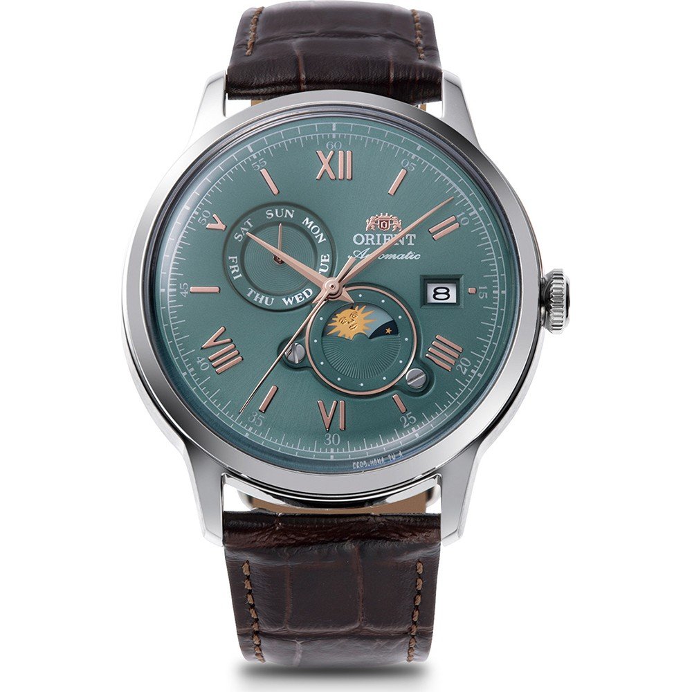 Orient Bambino RA-AK0805E30B Bambino Sun Moon Horloge