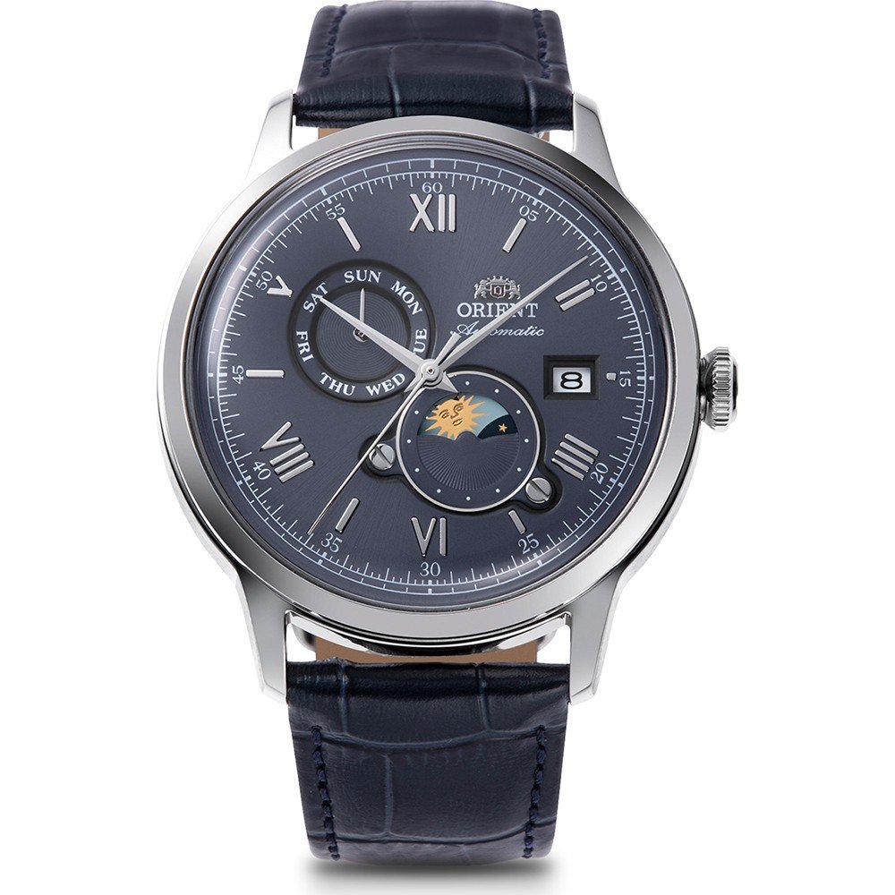 Orient Bambino RA-AK0806L30B Bambino Sun Moon Horloge
