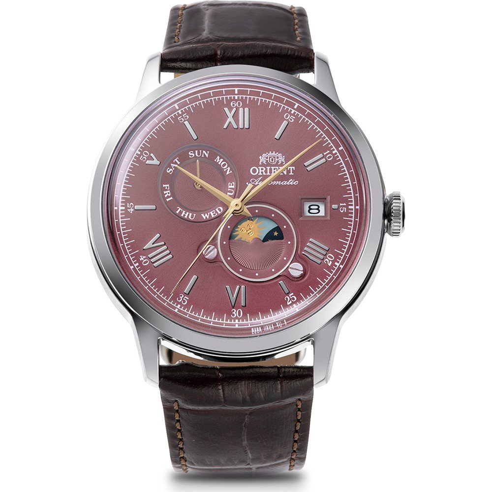 Orient Bambino RA-AK0807R30B Bambino Sun Moon Horloge