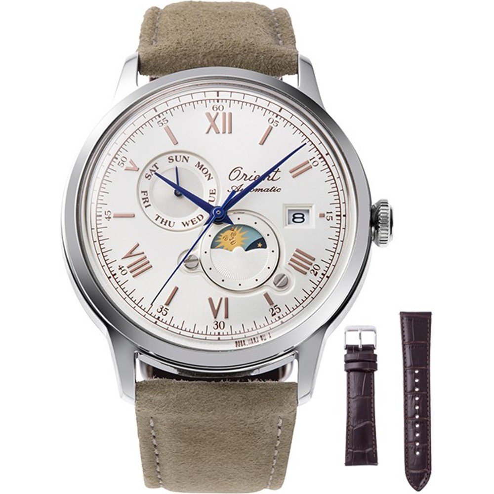 Orient Bambino RA-AK0808S30B Bambino Sun Moon - 75th Anniversary Edition Horloge