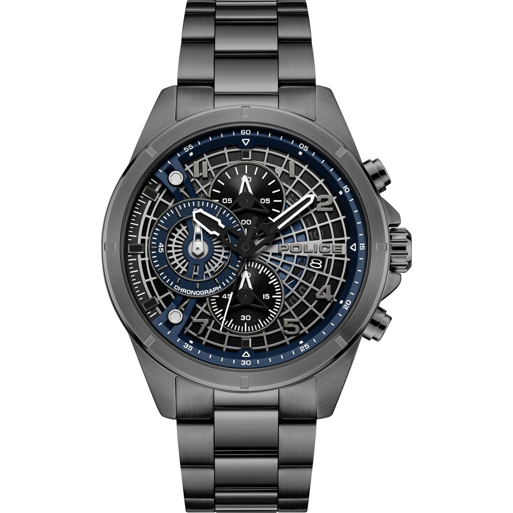 Police PEWGI0000103 - Horloge - Roestvrij staal - Donkerbeige - 45 mm