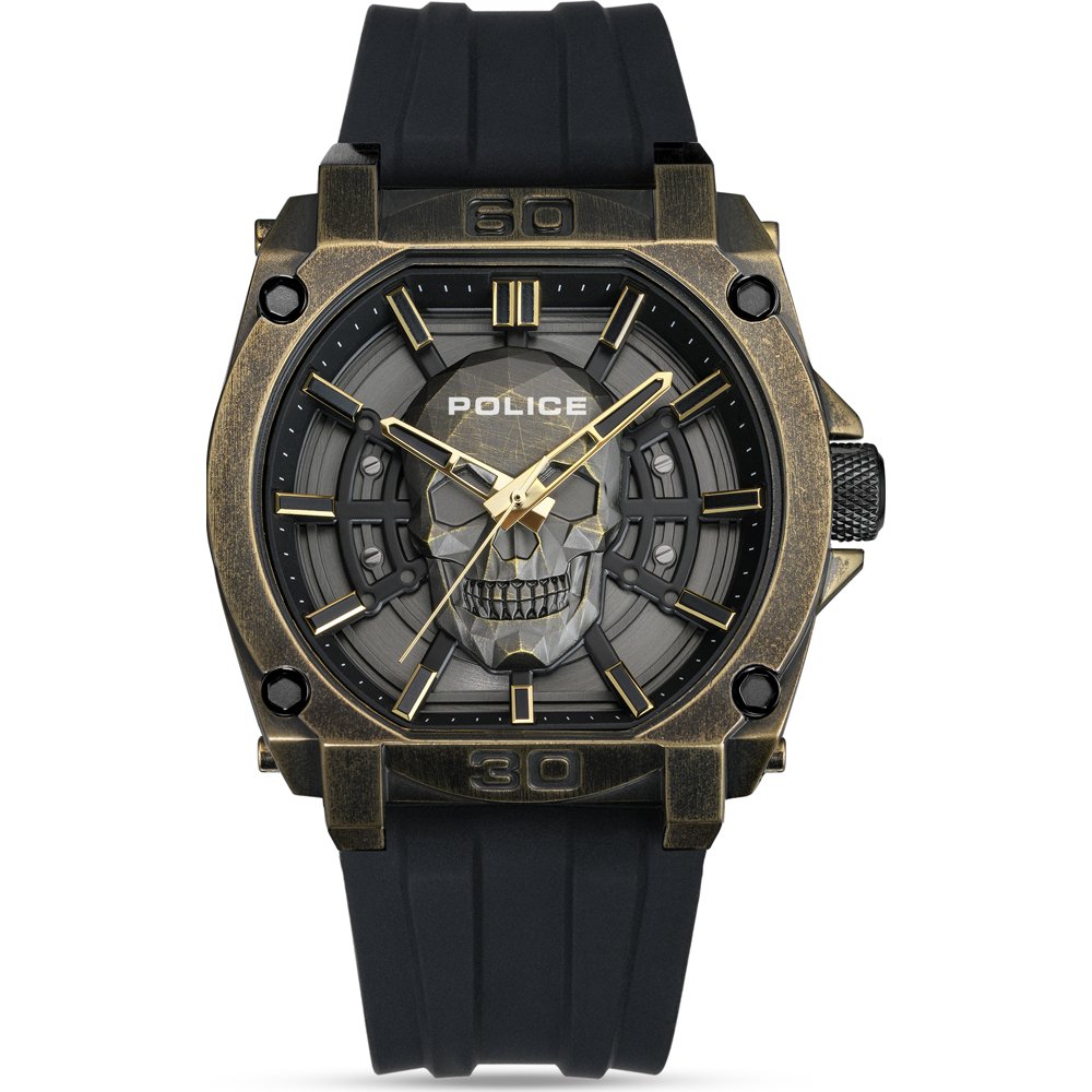 Police PEWGM0001202 - Horloge - Siliconen - Zwart - 45 mm