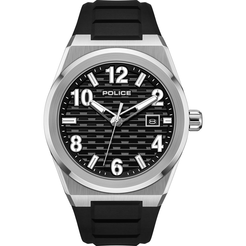 Police PEWGN0000201 - Horloge - Siliconen - Zwart - 45 mm