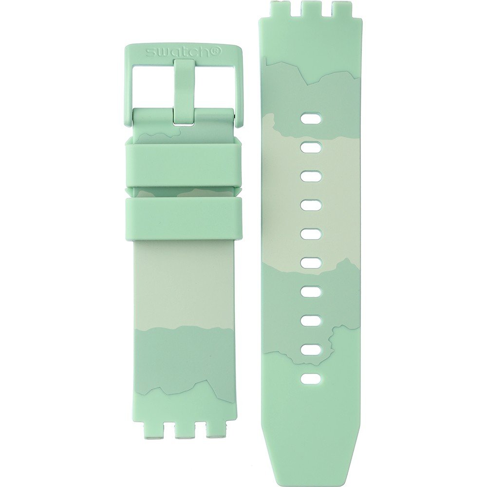Swatch Plastic - BigBold - SB0/SO27 ASB03G100 SB03G100 Forest Horlogeband