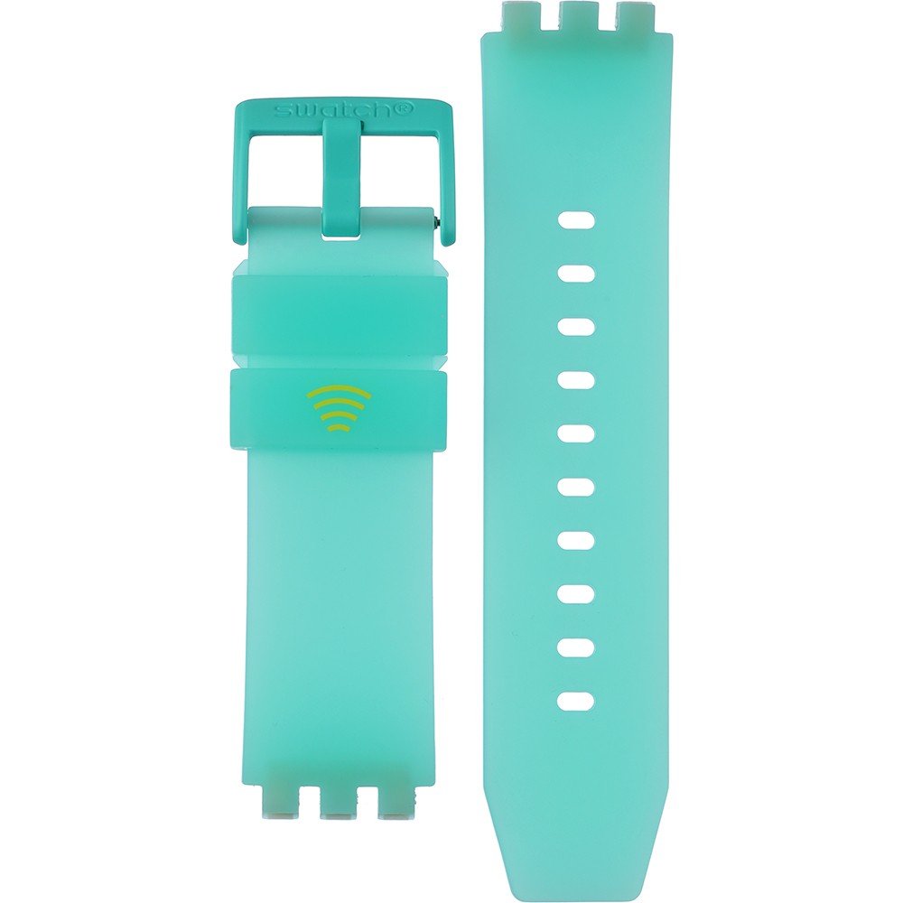 Swatch Plastic - BigBold - SB0/SO27 ASO27L100 SO27L100 Turquoise pay! Horlogeband