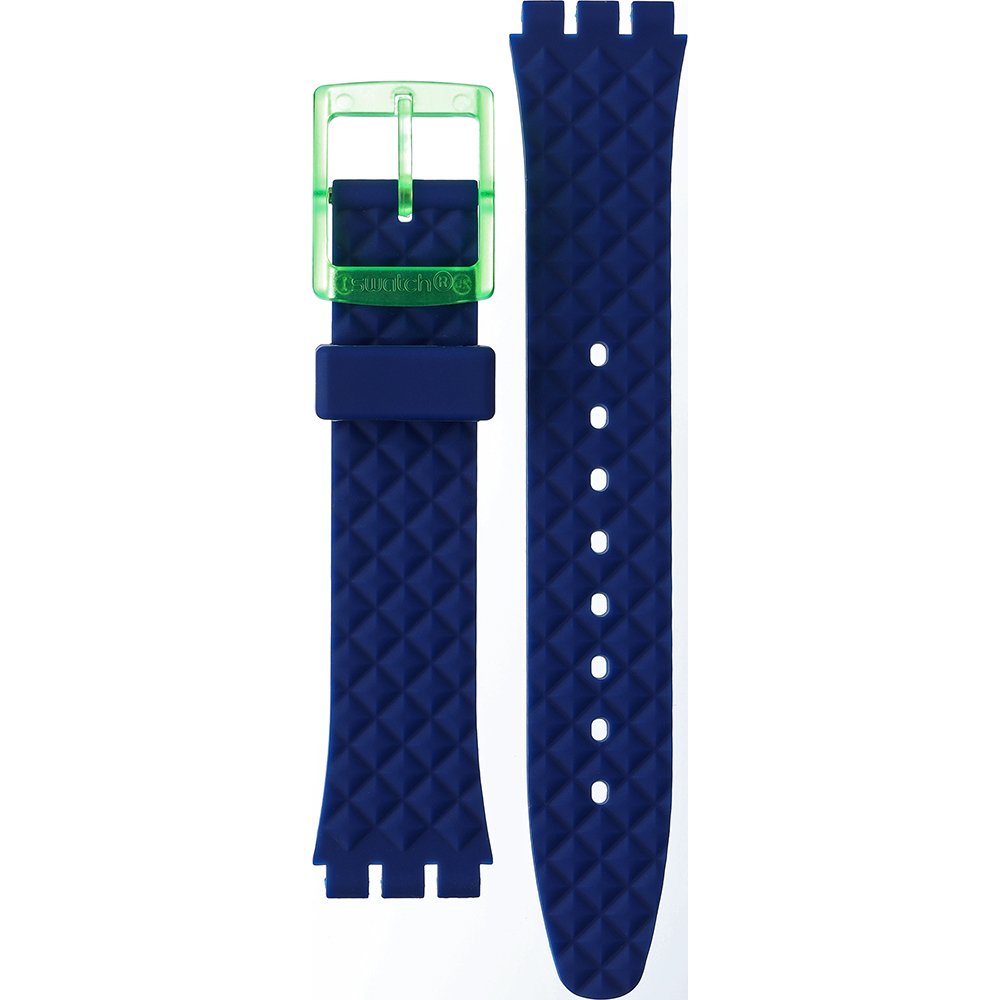 Swatch Plastic - Originals Medium (34mm) /Access/Solar/Musicall/Stop - G/SK/SL/SR/SS/SO28 ASO28G704 SO28G704 Neon Skychart Horlogeband