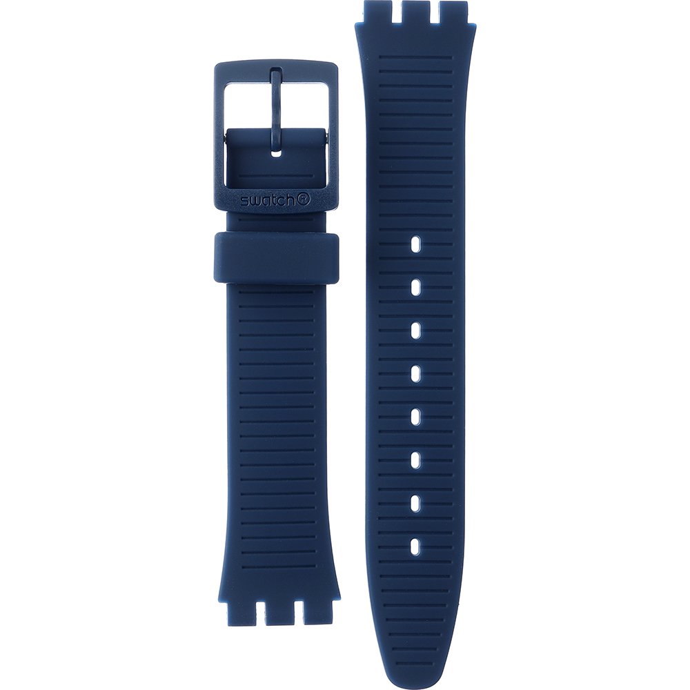 Swatch Plastic - Originals Medium (34mm) /Access/Solar/Musicall/Stop - G/SK/SL/SR/SS/SO28 ASO28I700 SO28I700 Trendy lines at night Horlogeband