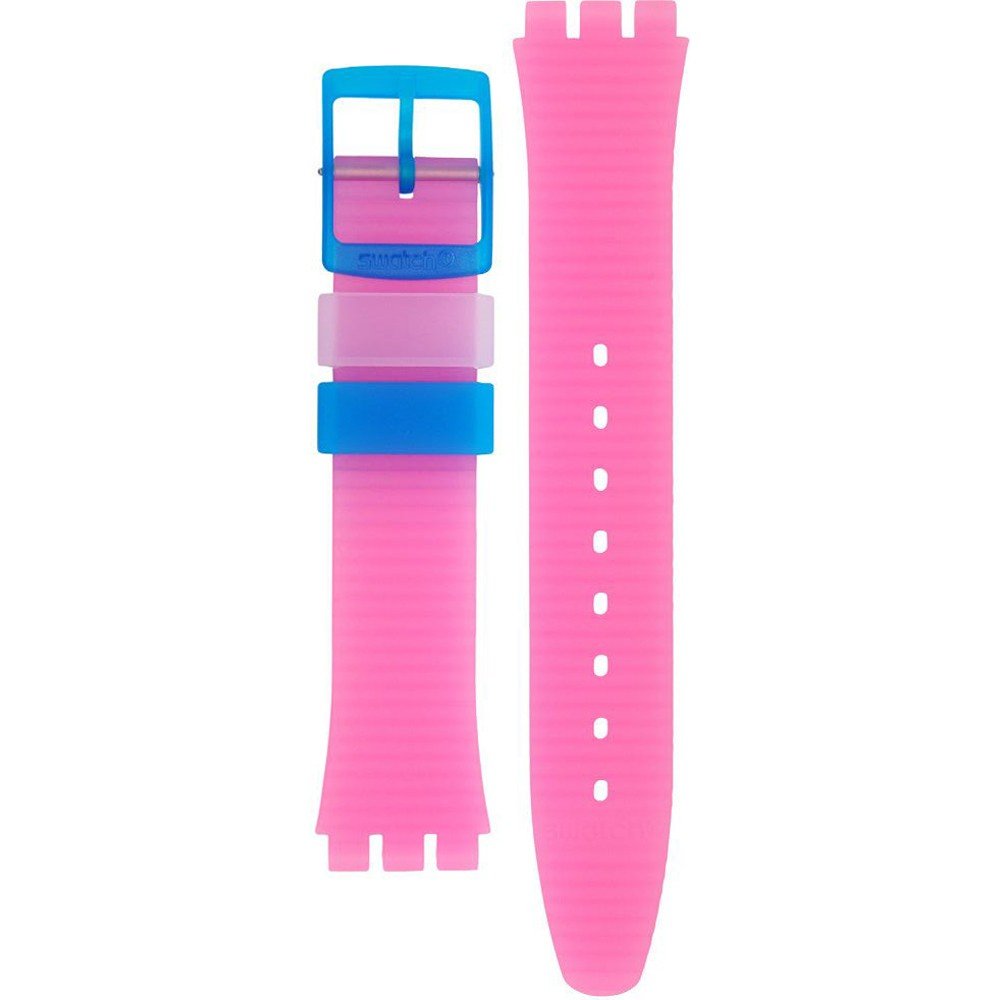 Swatch Plastic - Originals Medium (34mm) /Access/Solar/Musicall/Stop - G/SK/SL/SR/SS/SO28 ASO28K111 SO28K111 Neon Pink Podium Horlogeband