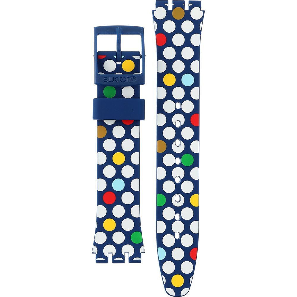 Swatch Plastic - Originals Medium (34mm) /Access/Solar/Musicall/Stop - G/SK/SL/SR/SS/SO28 ASO28N115 SO28N115 Spots of Joy Horlogeband