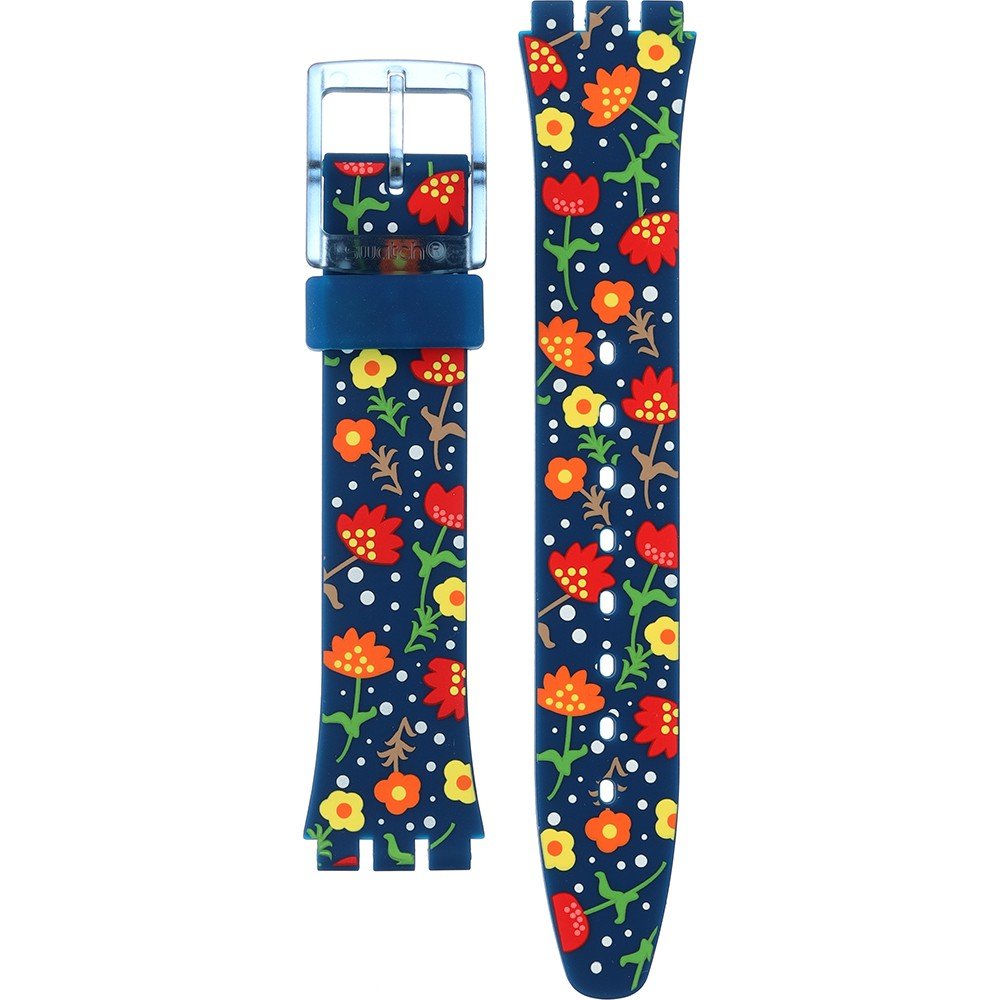 Swatch Plastic - Originals Medium (34mm) /Access/Solar/Musicall/Stop - G/SK/SL/SR/SS/SO28 ASO28N704 SO28N704 Essence of Flower Horlogeband