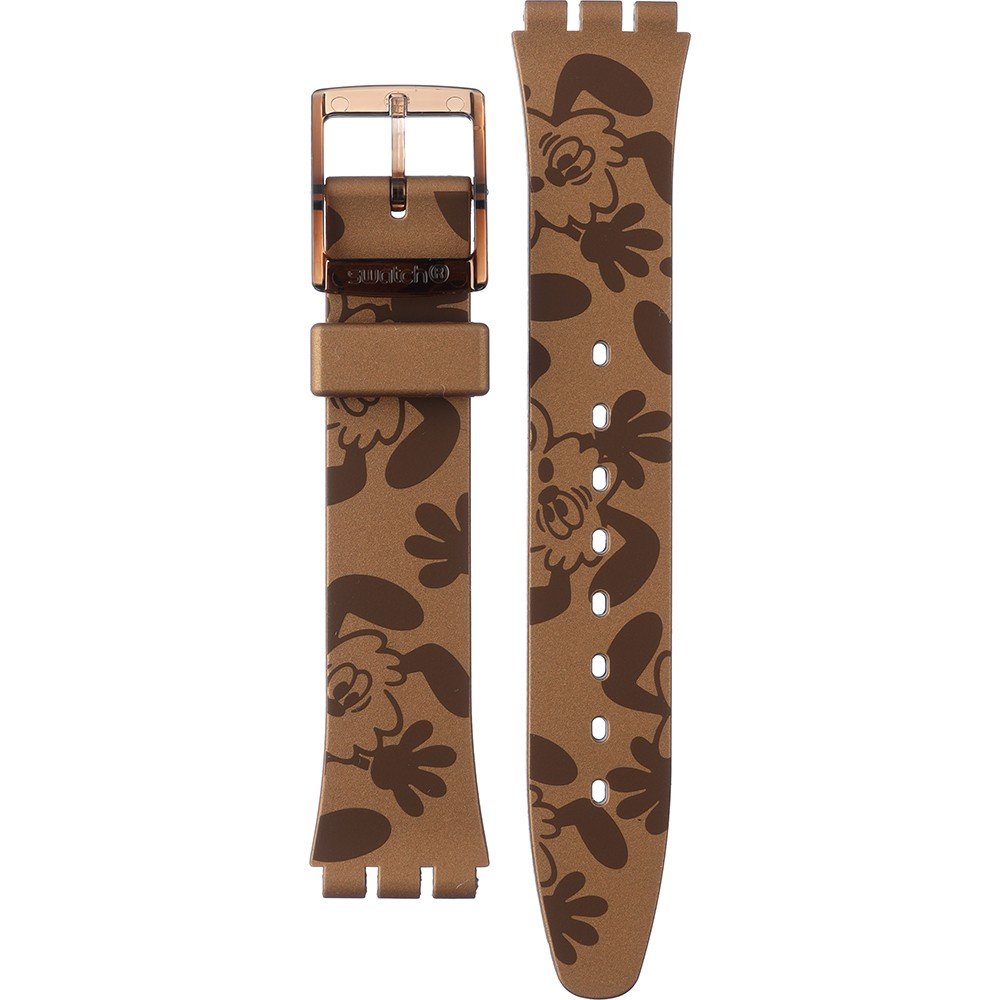 Swatch Plastic - Originals Medium (34mm) /Access/Solar/Musicall/Stop - G/SK/SL/SR/SS/SO28 ASO28Z701 SO28Z701 Vic Bronze by Verdy Horlogeband