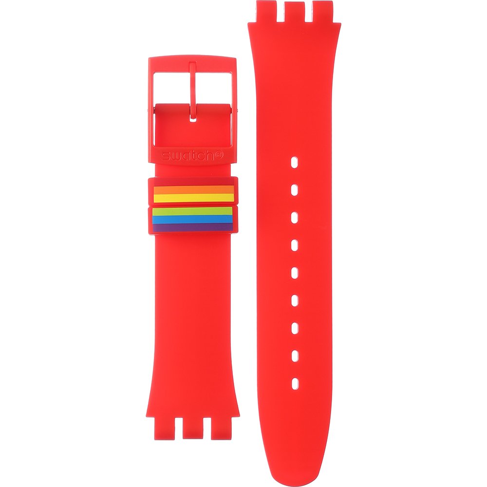Swatch Plastic - Originals Large (41mm) SUO/SO29/SO32 ASO29R705 SO29R705 Proudly Red Horlogeband