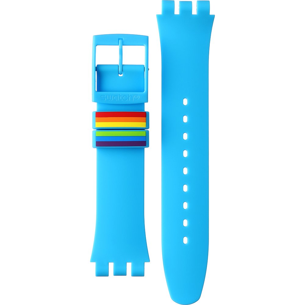 Swatch Plastic - Originals Large (41mm) SUO/SO29/SO32 ASO29S702 SO29S702 Proudly Blue Horlogeband