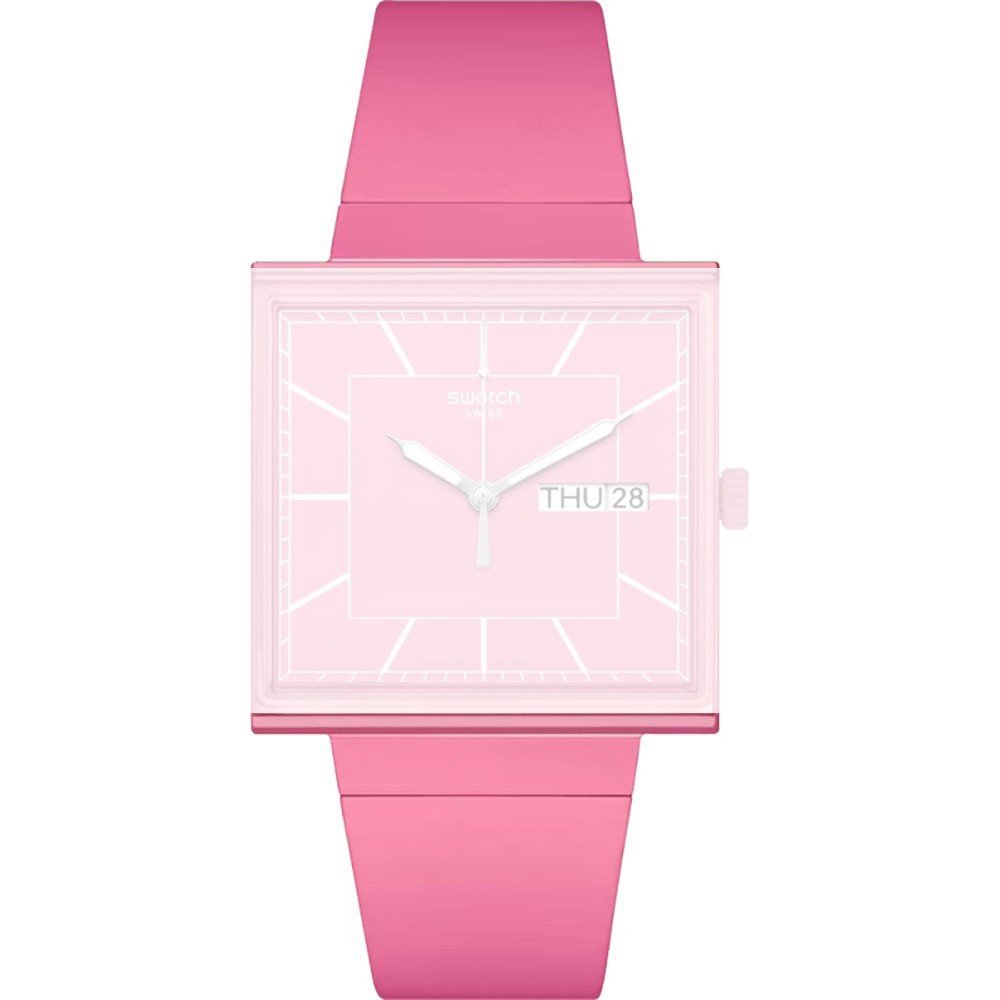 Swatch Plastic - What If - Square - SO34 ASO34P700 What If... Rose? band