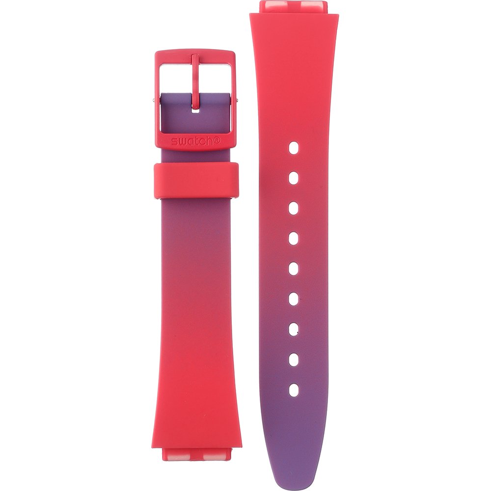Swatch Plastic - What If - Square - SO34 ASO34R700 SO34R700 Squarely Berry Horlogeband